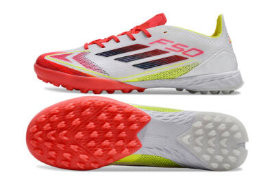 Adidas F50 Elite TF Football Shoes - White/Red/Yellow