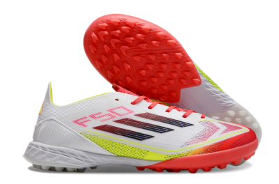 Adidas F50 Elite TF Football Shoes - White/Red/Yellow