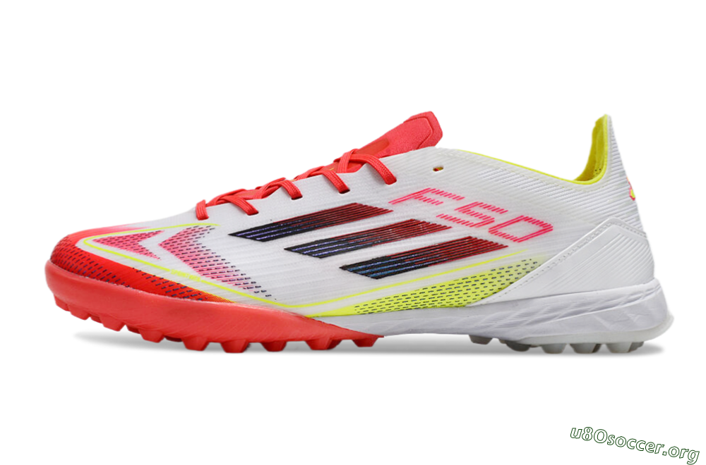 Adidas F50 Elite TF Football Shoes - White/Red/Yellow 2