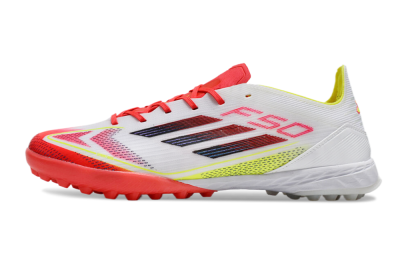 Adidas F50 Elite TF Football Shoes - White/Red/Yellow