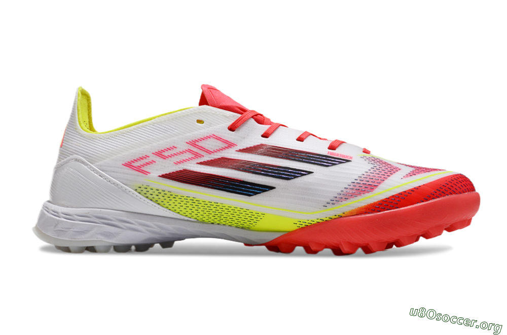 Adidas F50 Elite TF Football Shoes - White/Red/Yellow 6