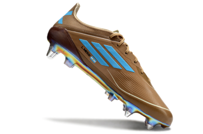 Messi x Adidas F50 Elite SG Football Boots - Brown/White/Blue