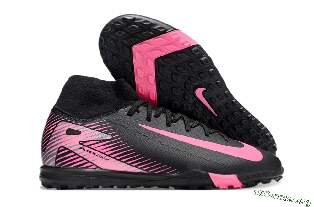 Nike Air Zoom Mercurial Superfly 10 Elite TF Football Shoes - Black/Pink 2