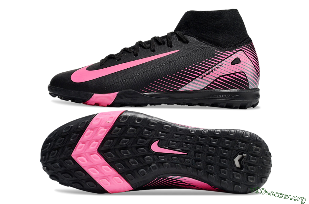 Nike Air Zoom Mercurial Superfly 10 Elite TF Football Shoes - Black/Pink 1