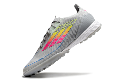 Adidas F50 Pro TF Football Shoes - Grey/Gold/Pink