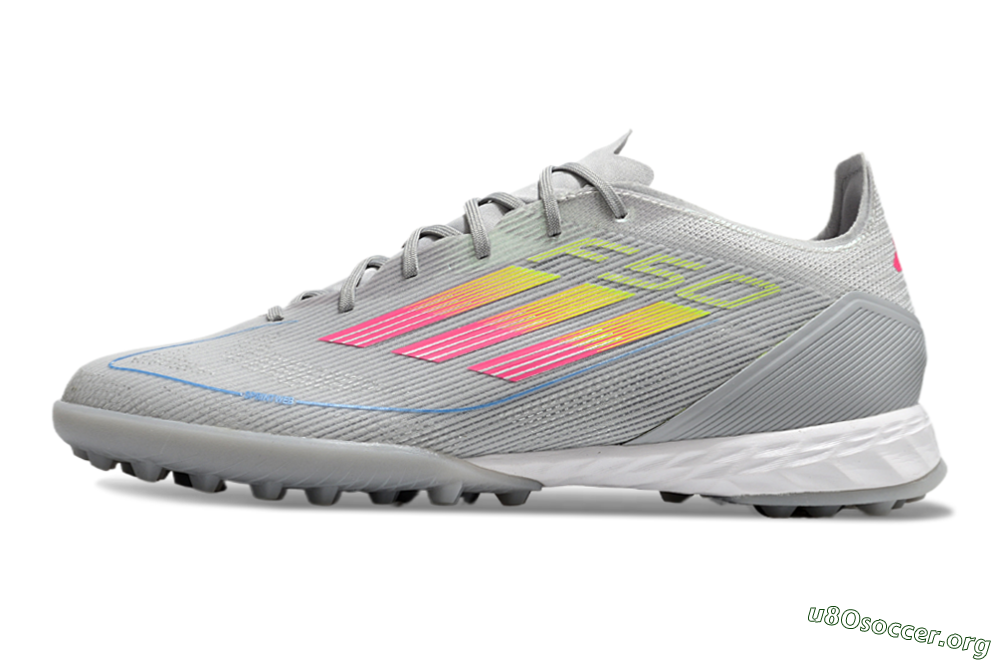 Adidas F50 Pro TF Football Shoes - Grey/Gold/Pink 3