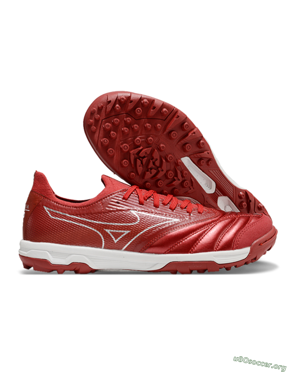 Mizuno Morelia Neo Sala TF Football Shoes - Red/Gold/White 2