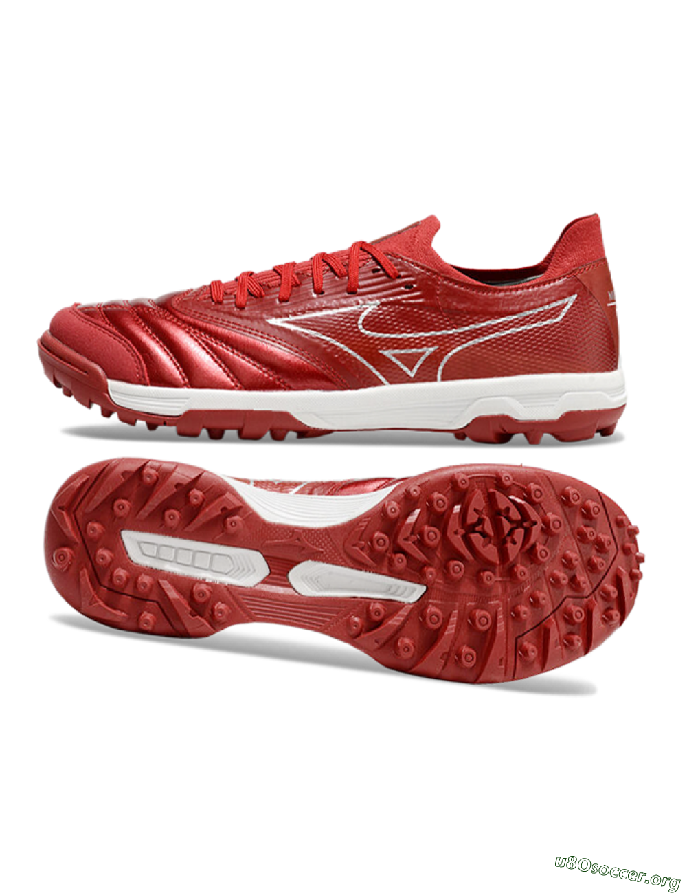 Mizuno Morelia Neo Sala TF Football Shoes - Red/Gold/White 1