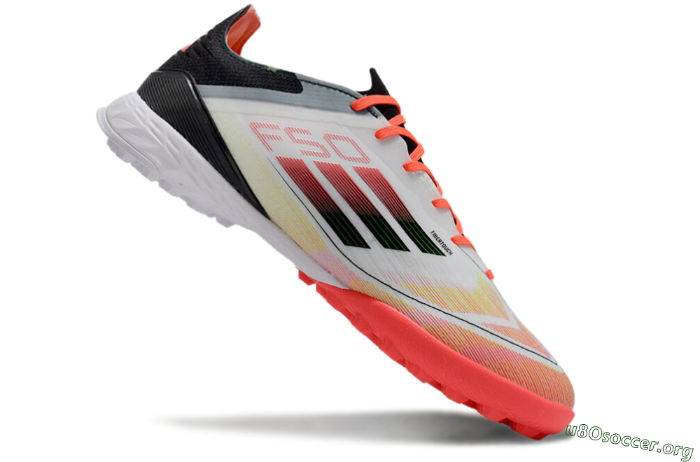 Adidas F50 Elite TF Football Shoes - White/Red/Yellow 4
