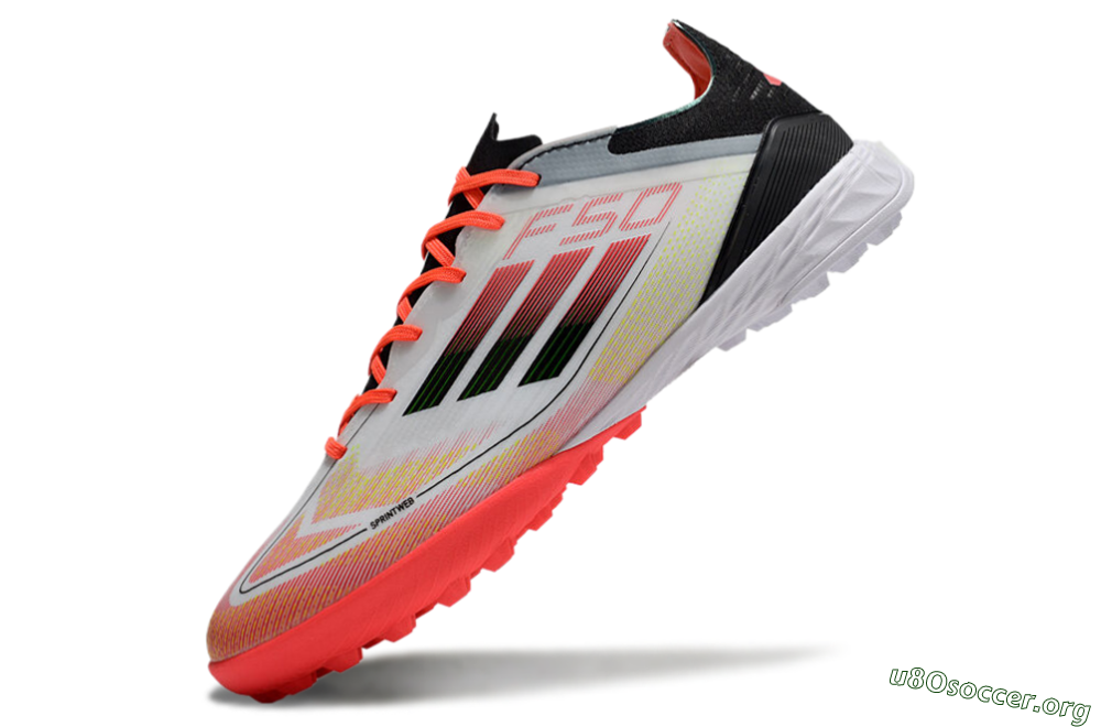 Adidas F50 Elite TF Football Shoes - White/Red/Yellow 5