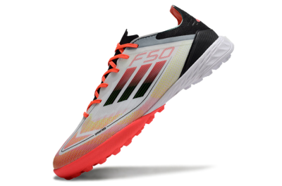 Adidas F50 Elite TF Football Shoes - White/Red/Yellow