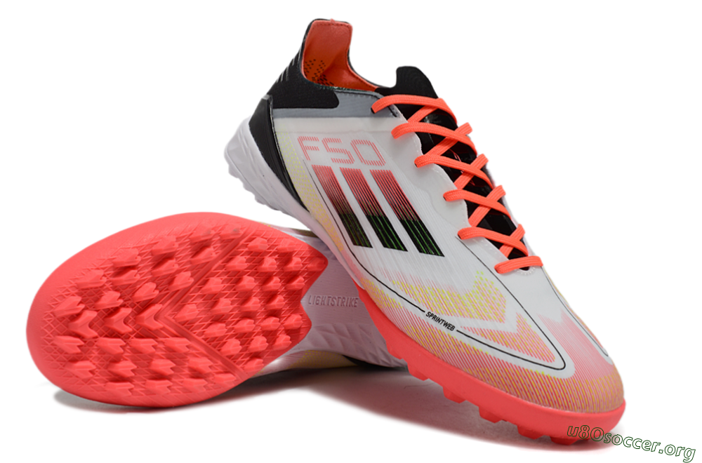 Adidas F50 Elite TF Football Shoes - White/Red/Yellow 0