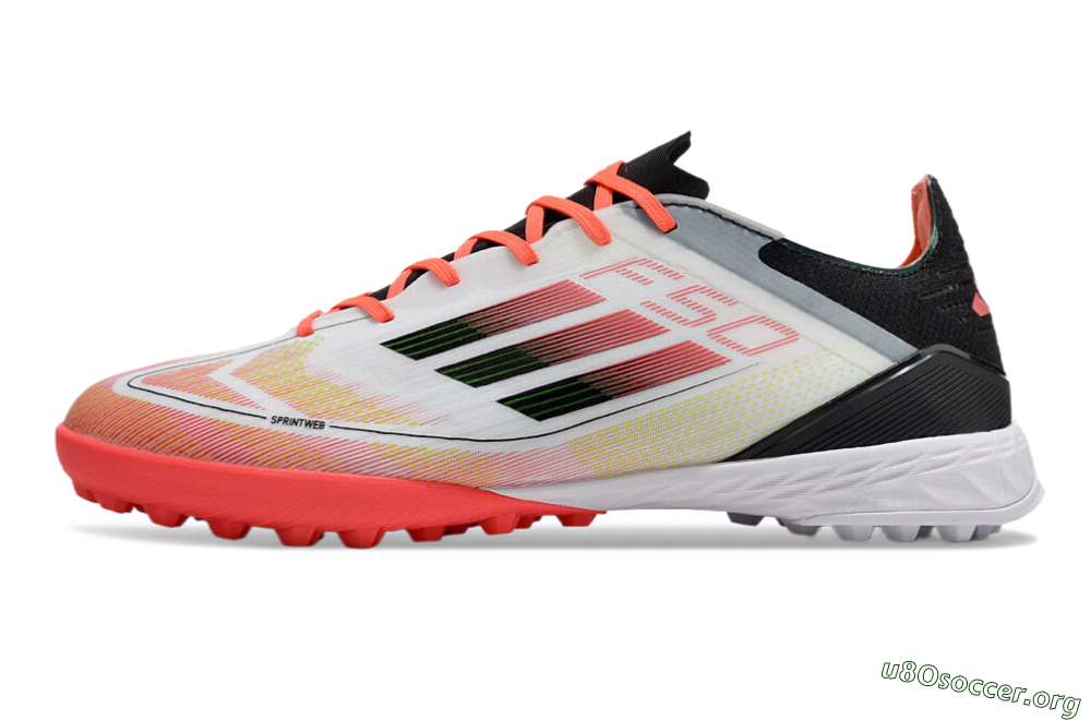 Adidas F50 Elite TF Football Shoes - White/Red/Yellow 3