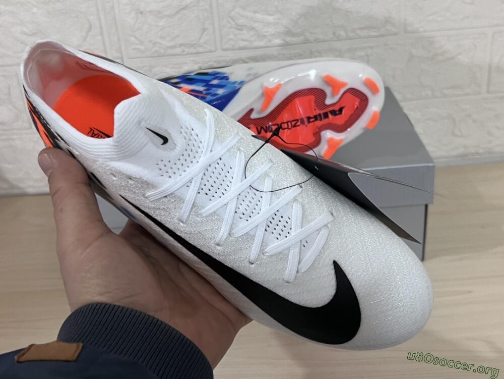 Nike Air Zoom Mercurial Vapor 16 Elite FG Football Boots - White/Black/Blue/Orange