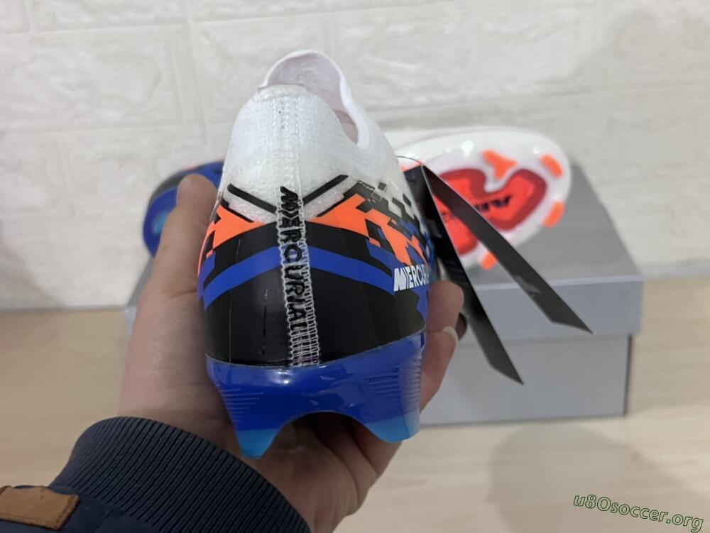 Nike Air Zoom Mercurial Vapor 16 Elite FG Football Boots - White/Black/Blue/Orange