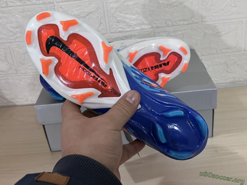 Nike Air Zoom Mercurial Vapor 16 Elite FG Football Boots - White/Black/Blue/Orange