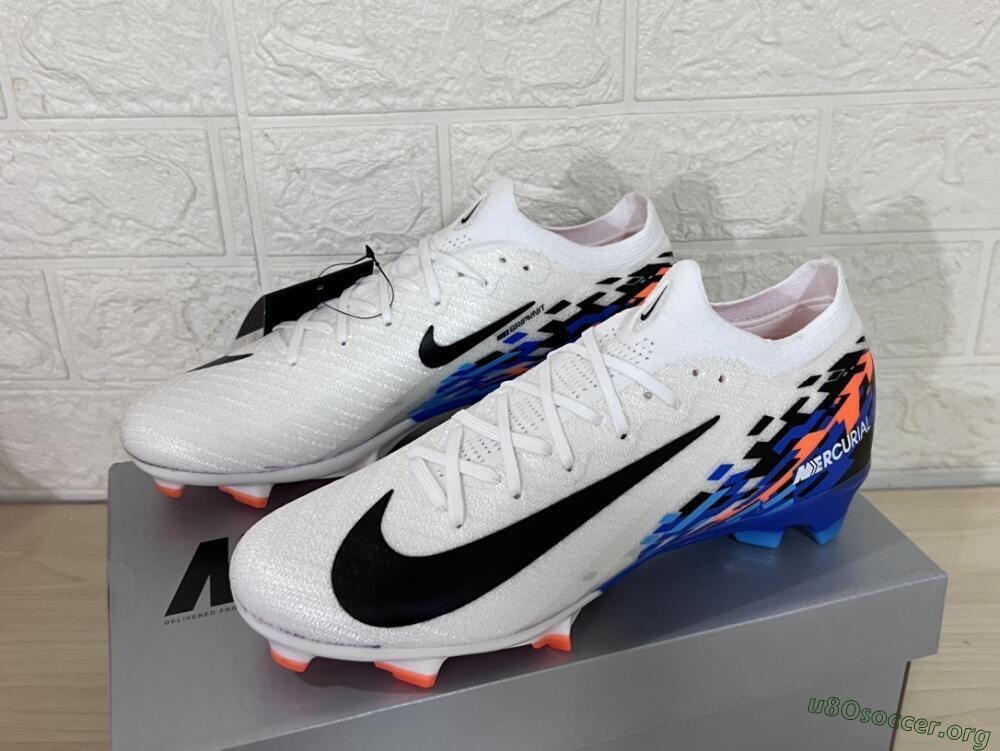 Nike Air Zoom Mercurial Vapor 16 Elite FG Football Boots - White/Black/Blue/Orange