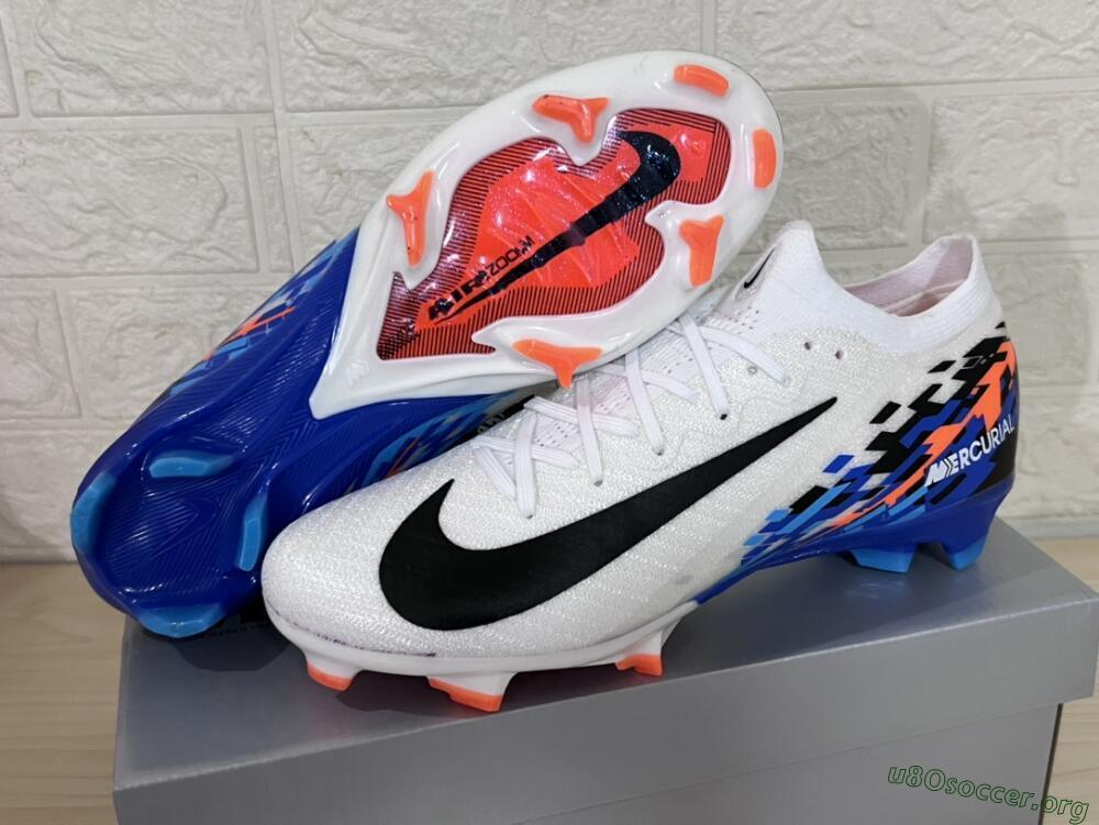 Nike Air Zoom Mercurial Vapor 16 Elite FG Football Boots - White/Black/Blue/Orange