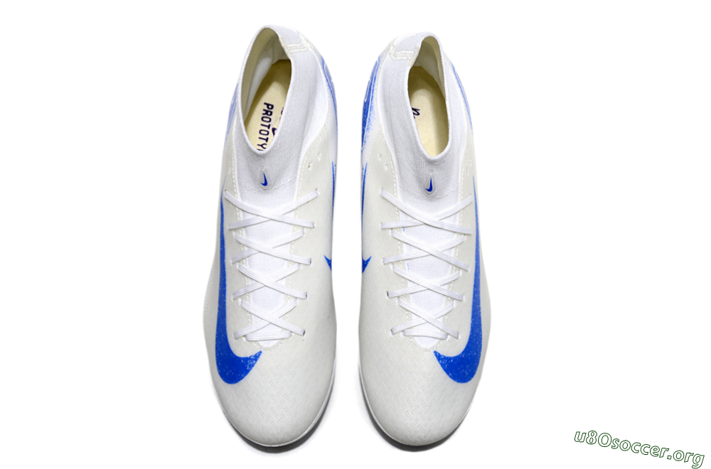 Nike Air Zoom Mercurial Superfly 10 Elite AG Football Boots - Beige/White/Blue 4