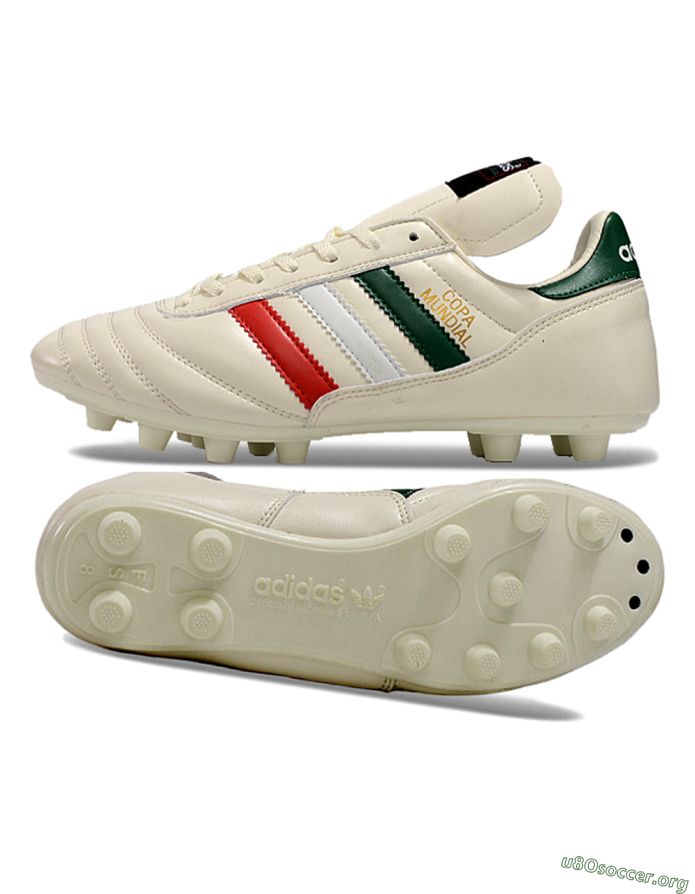 Adidas Mundial Team Astro TF Football Shoes - Beige/Red/Green 1