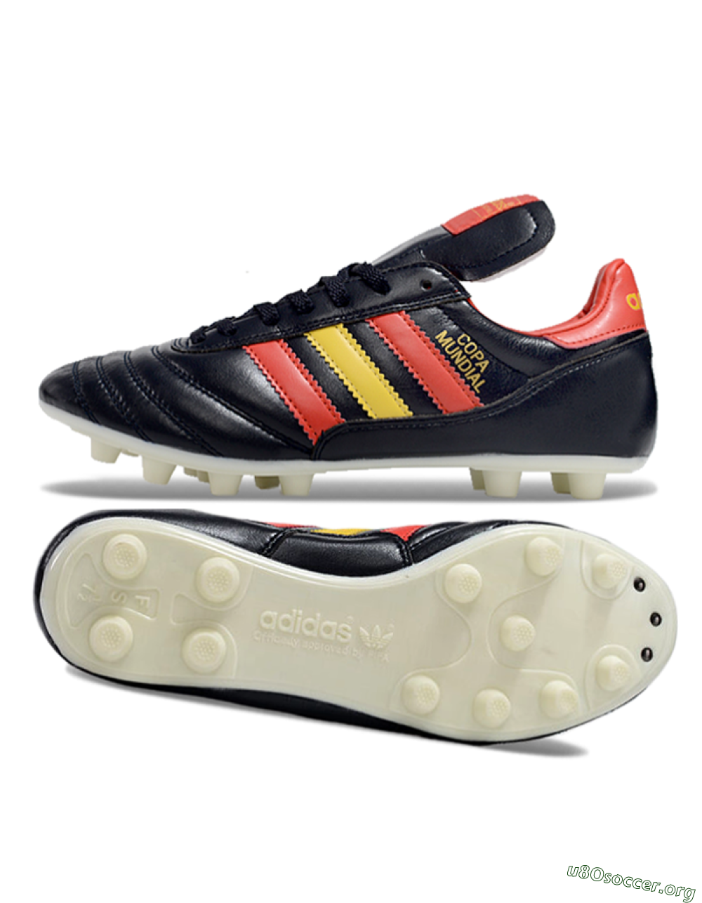 Adidas Mundial Team Astro TF Football Shoes - Black/Red/Yellow 1