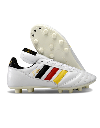 Adidas Mundial Team Astro TF Football Shoes - White/Black/Red/Yellow