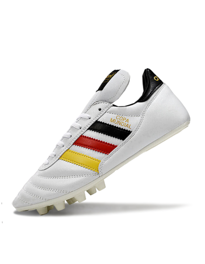 Adidas Mundial Team Astro TF Football Shoes - White/Black/Red/Yellow