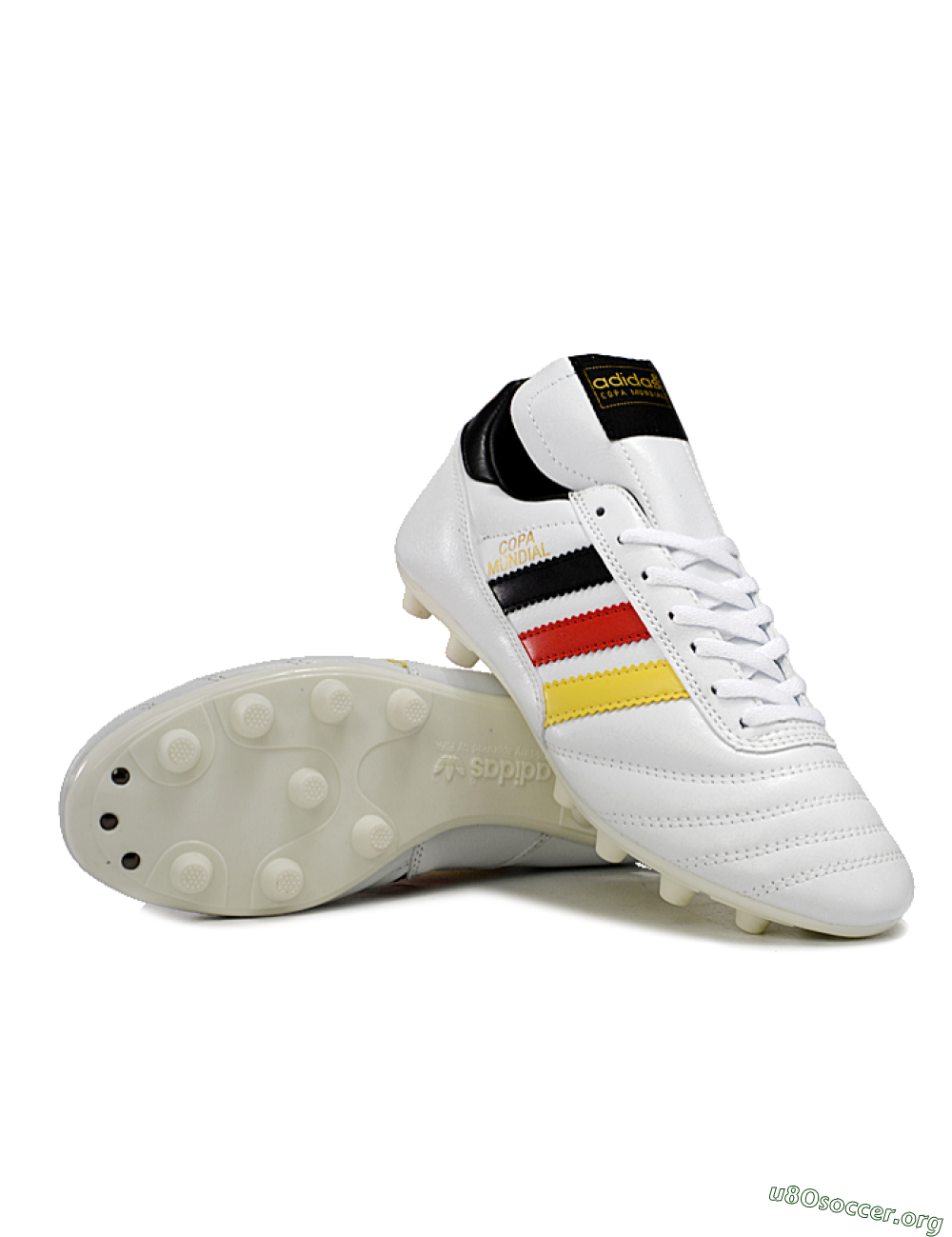 Adidas Mundial Team Astro TF Football Shoes - White/Black/Red/Yellow 0