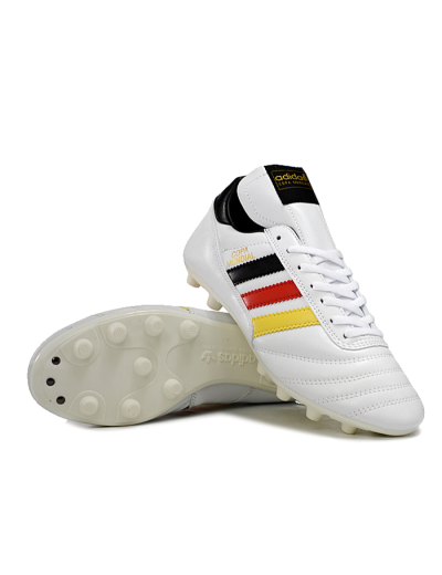 Adidas Mundial Team Astro TF Football Shoes - White/Black/Red/Yellow