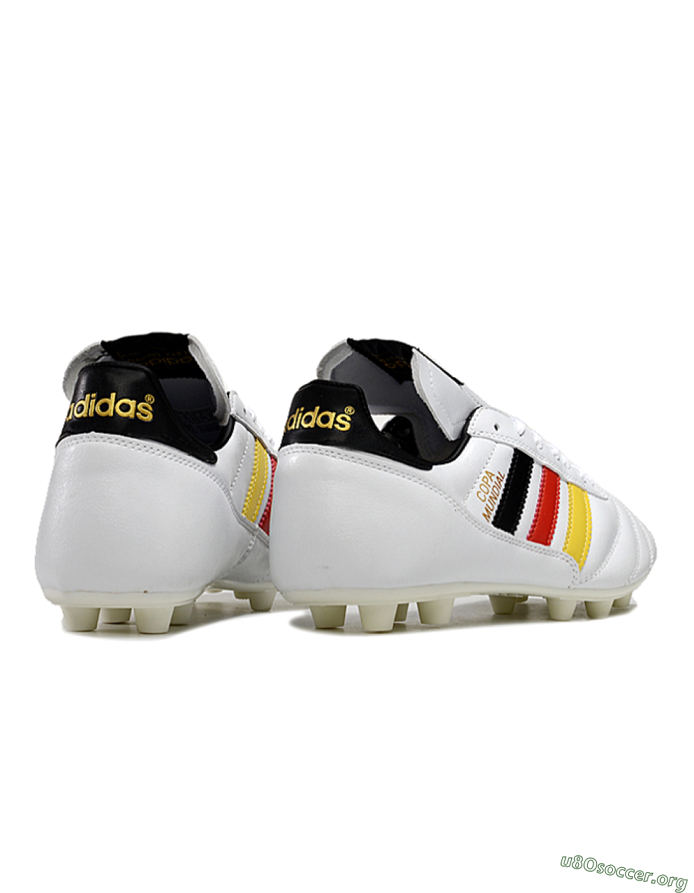 Adidas Mundial Team Astro TF Football Shoes - White/Black/Red/Yellow 6