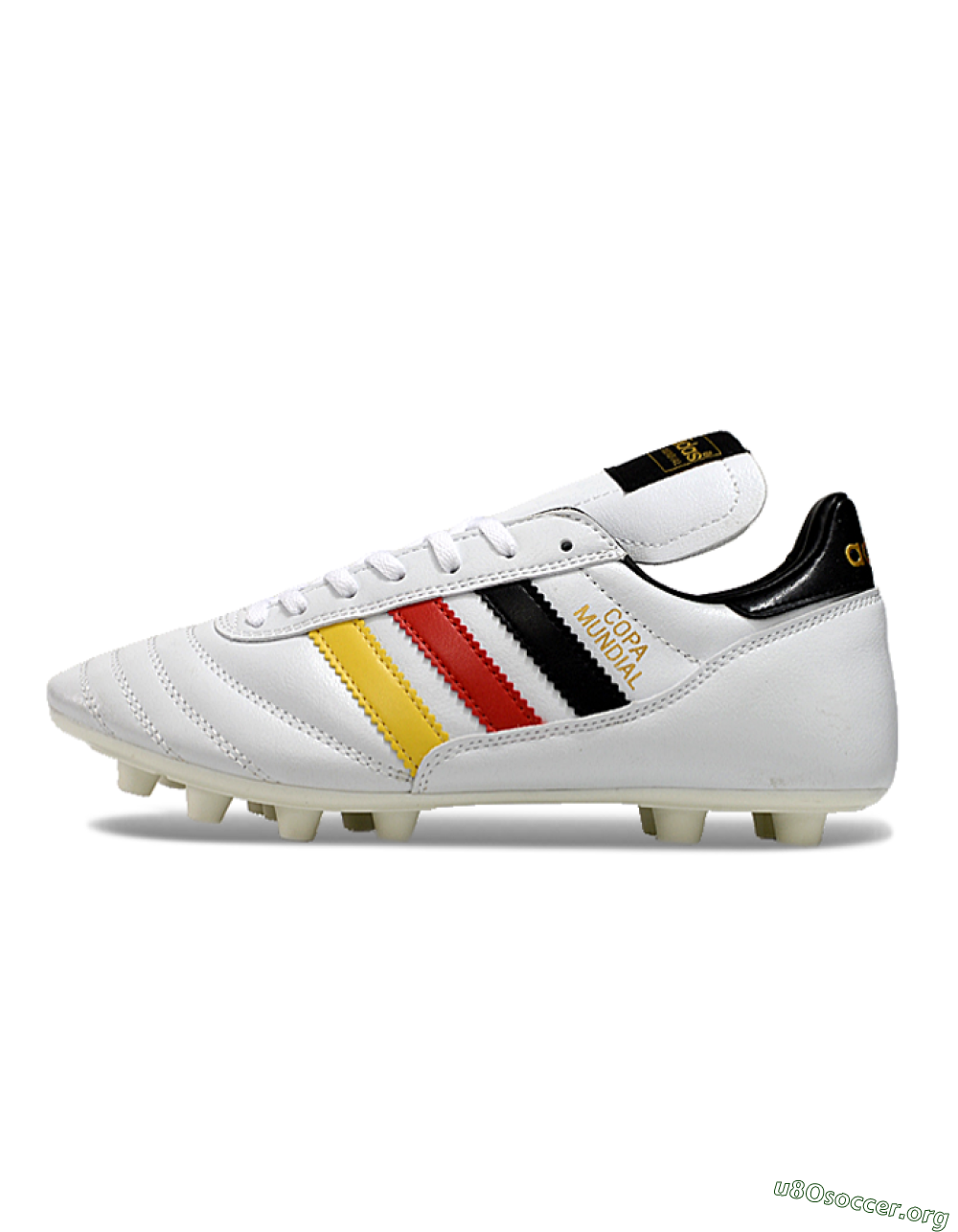 Adidas Mundial Team Astro TF Football Shoes - White/Black/Red/Yellow 3