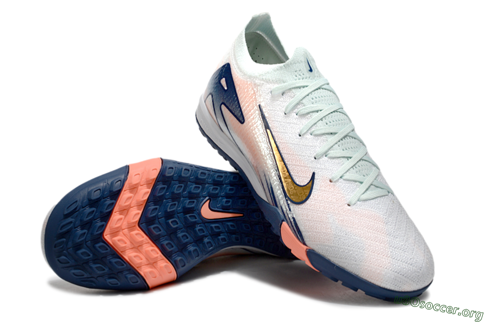 Nike Air Zoom Mercurial Vapor 16 Elite TF Football Shoes - Jade/Gold/Blue 4