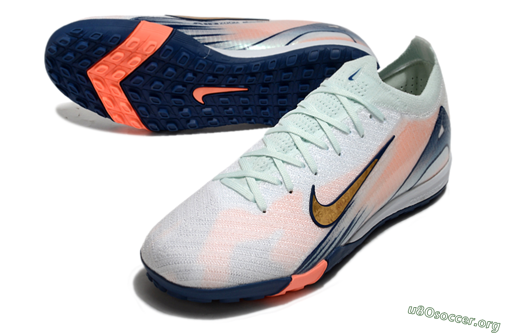Nike Air Zoom Mercurial Vapor 16 Elite TF Football Shoes - Jade/Gold/Blue 0