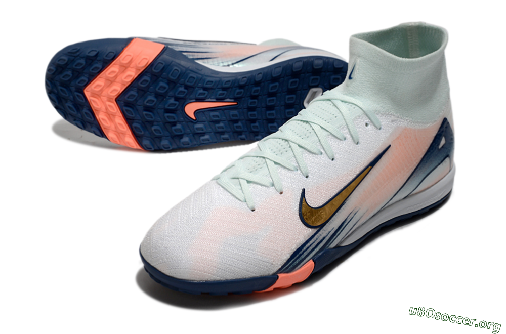 Nike Air Zoom Mercurial Superfly 10 Elite TF Football Shoes - Jade/Gold/Pink 0