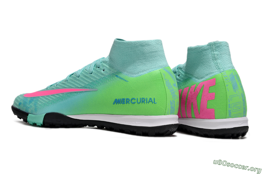 Nike Air Zoom Mercurial Superfly 10 Elite TF Football Shoes - Jade/Pink/Black 4