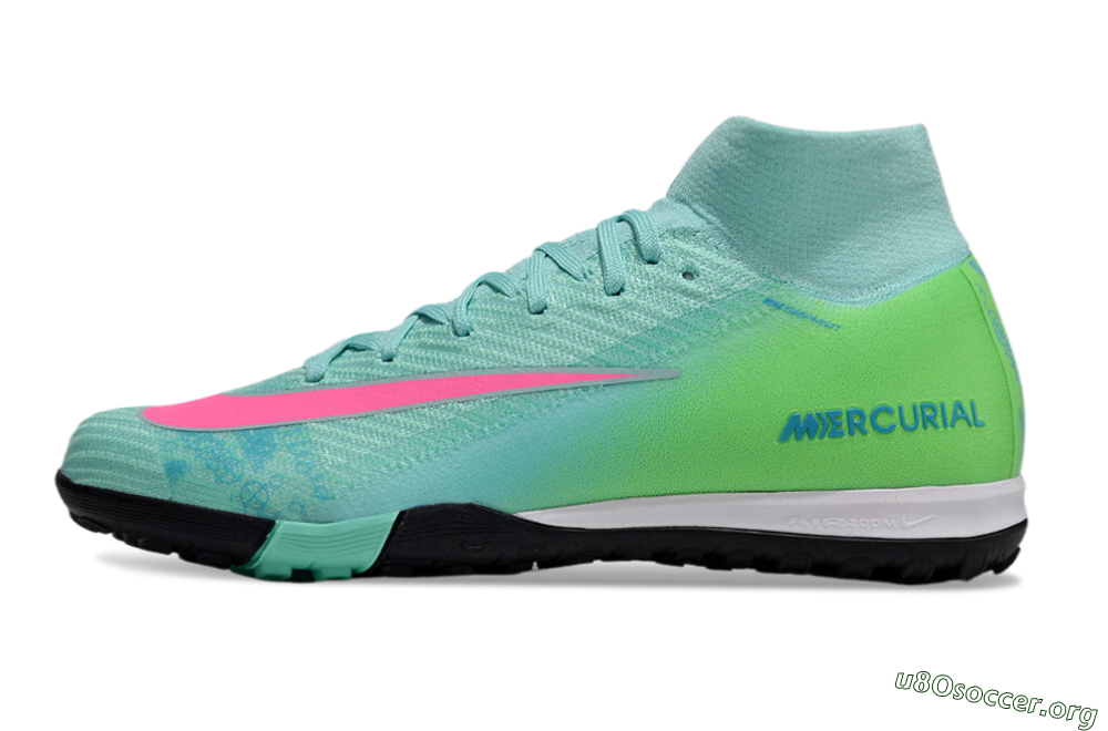 Nike Air Zoom Mercurial Superfly 10 Elite TF Football Shoes - Jade/Pink/Black 3