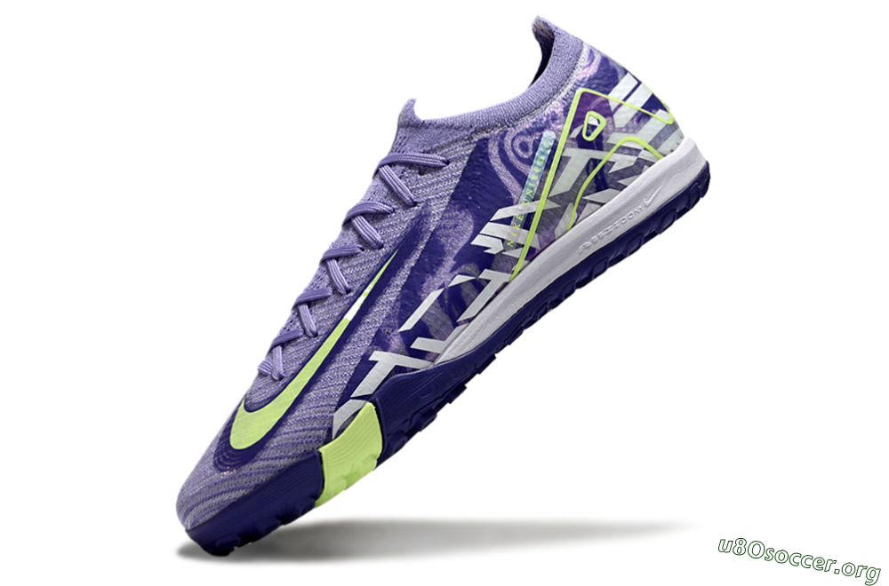 Nike Air Zoom Mercurial Vapor 16 Elite TF Football Shoes - Purple/Yellow/White 6