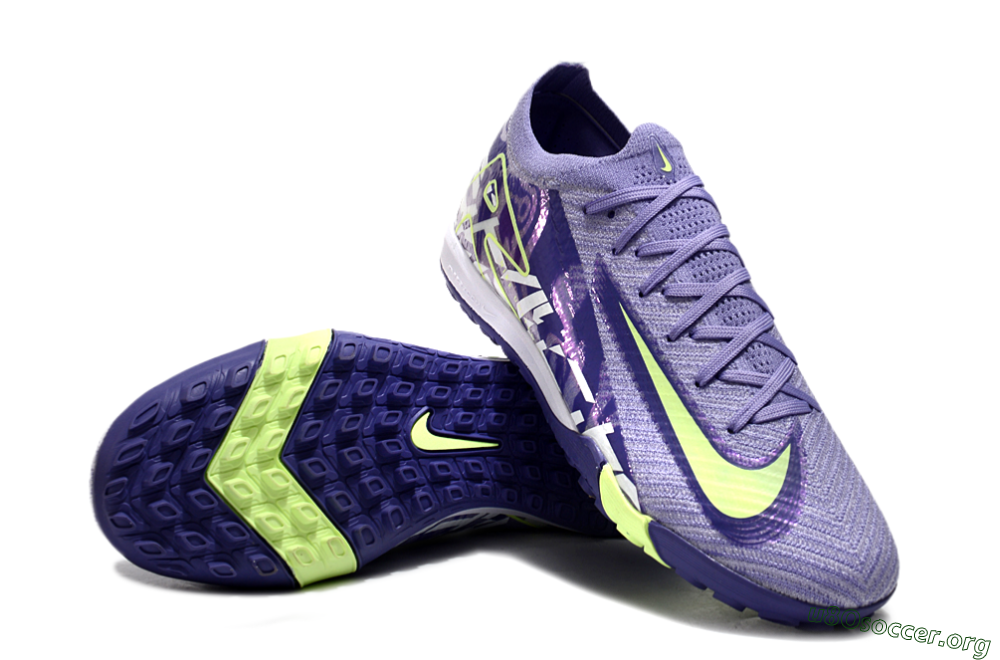 Nike Air Zoom Mercurial Vapor 16 Elite TF Football Shoes - Purple/Yellow/White 4