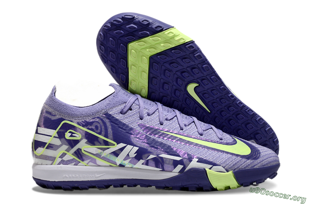 Nike Air Zoom Mercurial Vapor 16 Elite TF Football Shoes - Purple/Yellow/White 2