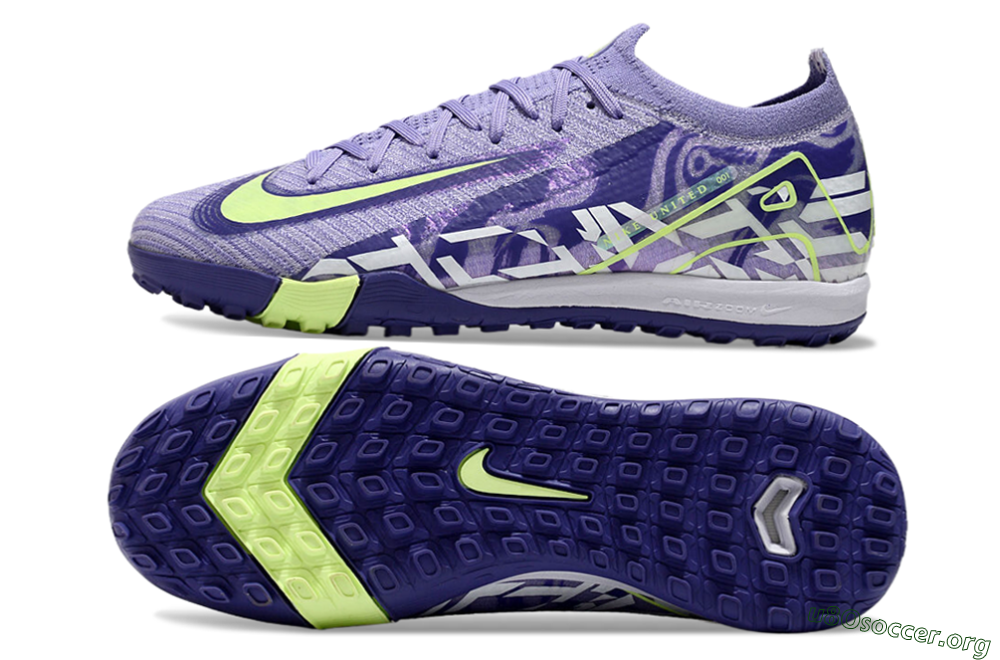 Nike Air Zoom Mercurial Vapor 16 Elite TF Football Shoes - Purple/Yellow/White 1
