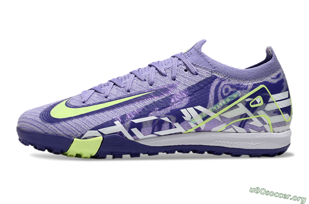 Nike Air Zoom Mercurial Vapor 16 Elite TF Football Shoes - Purple/Yellow/White 3
