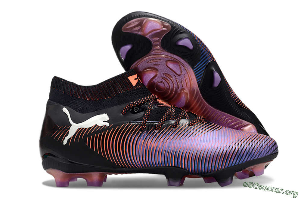 Puma Future 8 Ultimate FG Football Boots - Black/Purple/Red 2