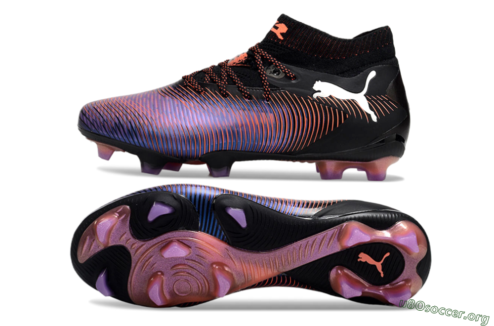 Puma Future 8 Ultimate FG Football Boots - Black/Purple/Red 1