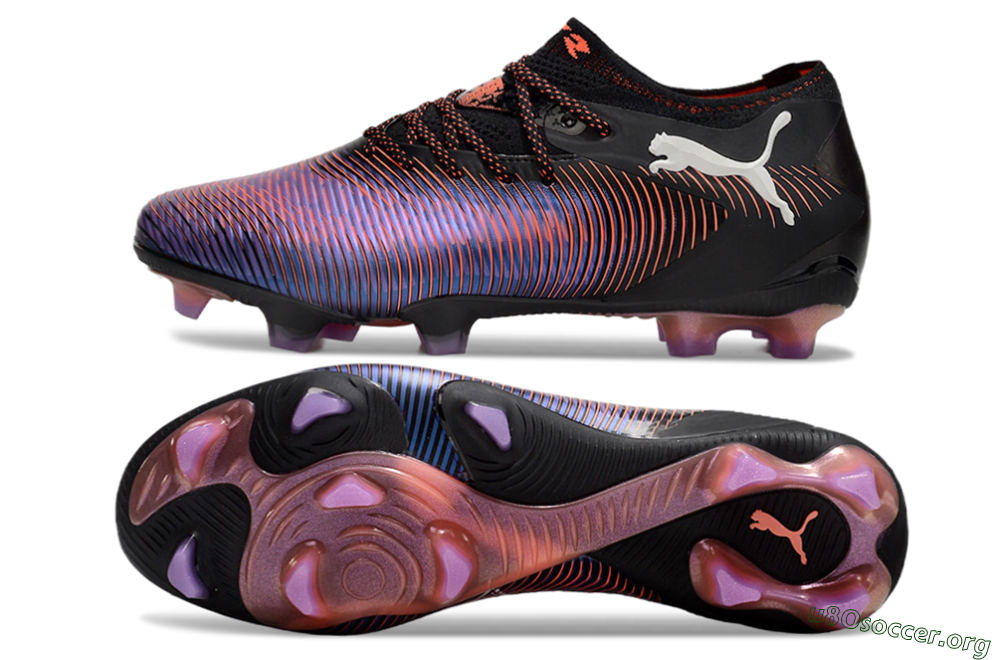 Puma Future 8 Ultimate FG Football Boots - Black/Purple/Red 1
