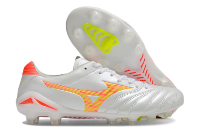 Mizuno Morelia Neo 4 FG Football Boots - White/Red/Yellow
