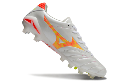 Mizuno Morelia Neo 4 FG Football Boots - White/Red/Yellow