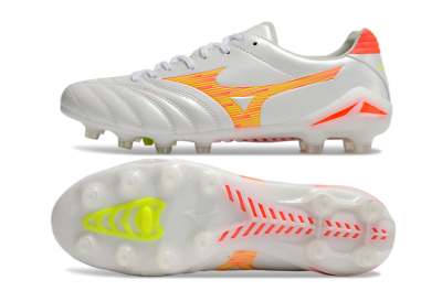 Mizuno Morelia Neo 4 FG Football Boots - White/Red/Yellow