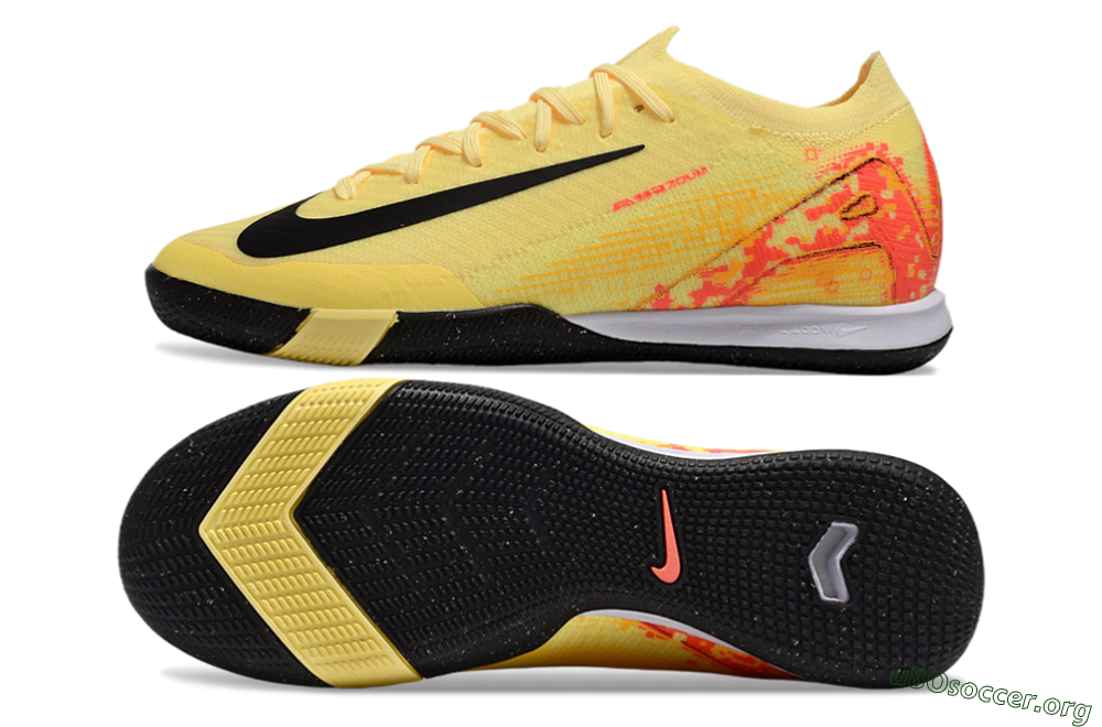 Nike Air Zoom Mercurial Vapor 16 Elite IC Football Shoes - Yellow/Black/Red 1