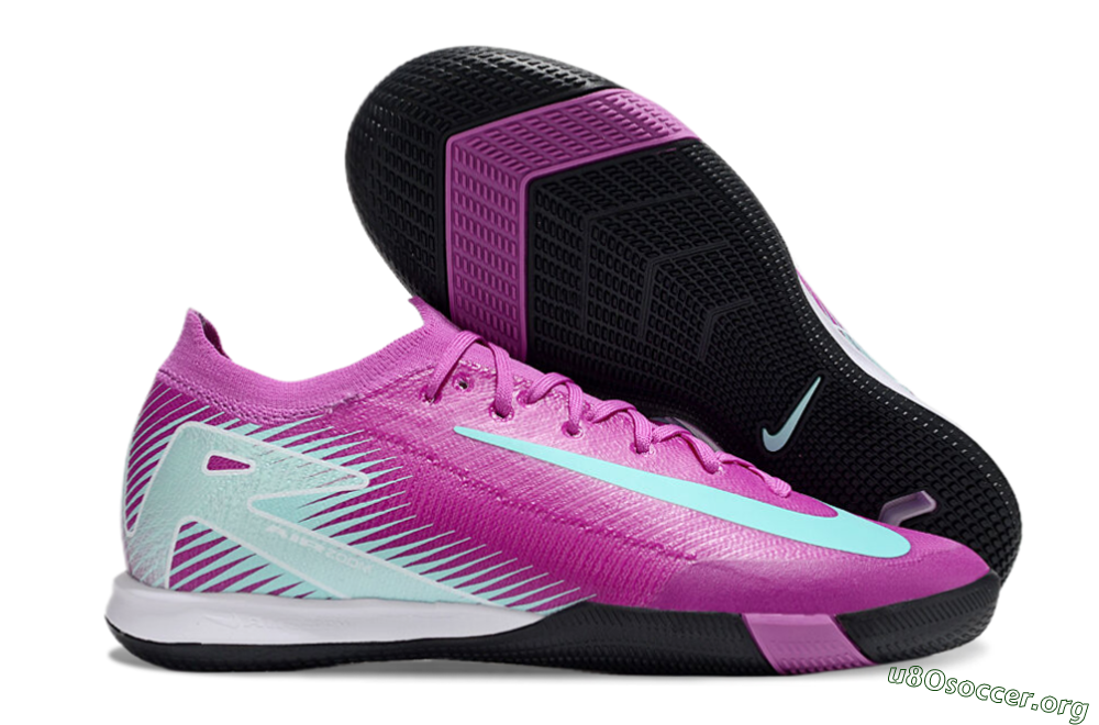Nike Air Zoom Mercurial Vapor 16 Elite IC Football Shoes - Purple/Jade/White 2