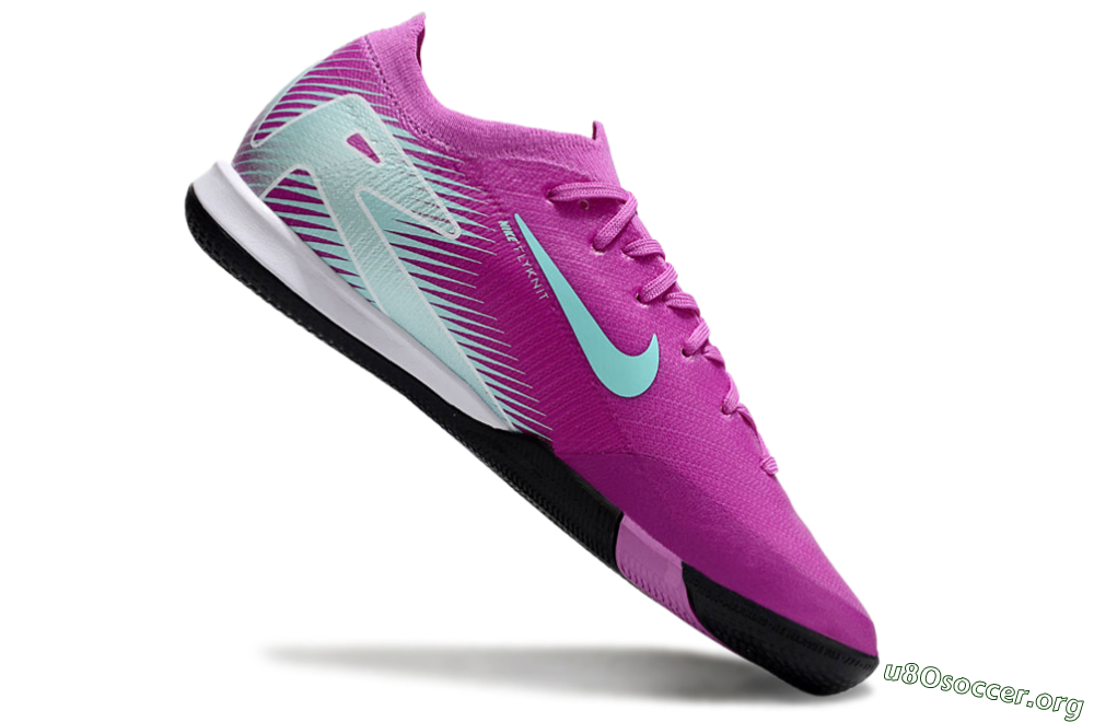 Nike Air Zoom Mercurial Vapor 16 Elite IC Football Shoes - Purple/Jade/White 4